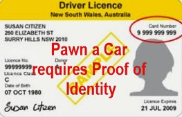 Pawn a Car requires Proof of Identity